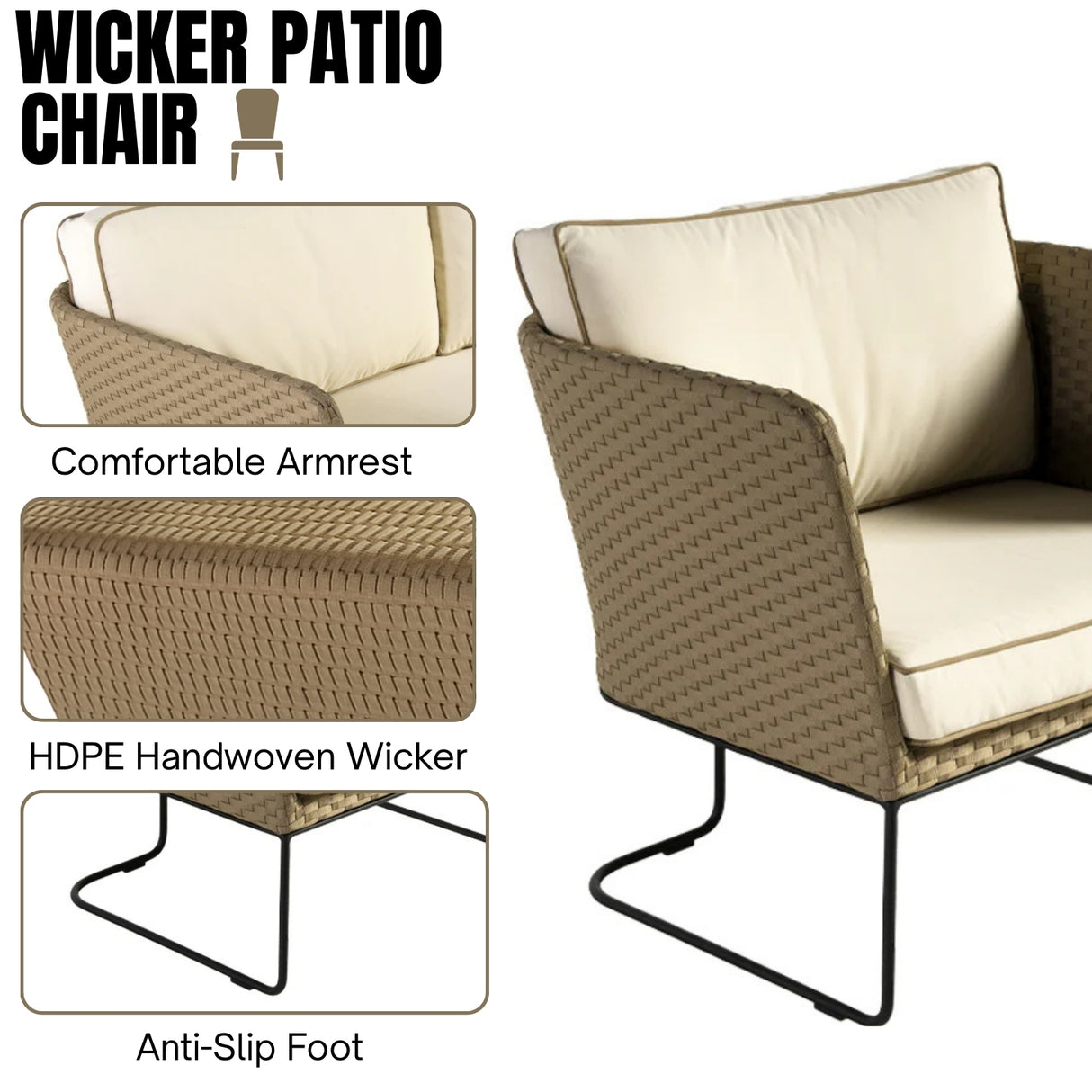 5-Piece All Weather Wicker Sofa Set
