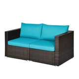 Outdoor All-Weather Rattan Wicker Double Seater Sofa
