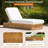 Outdoor All-Weather Rope Lounger with Cushions
