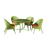Outdoor All-Weather Resistant Rattan Wicker 5-Piece Dining Set