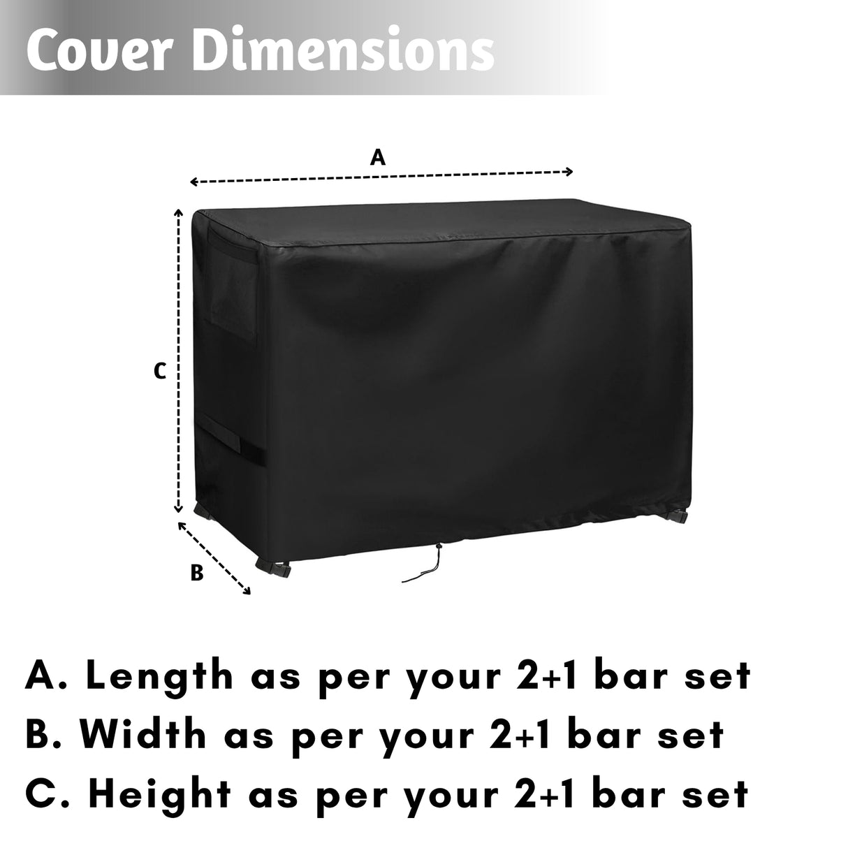 Outdoor 2+1 Bar Set Cover