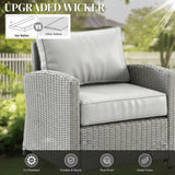 4 Pieces Patio Furniture Set, Outdoor Sectional Sofa