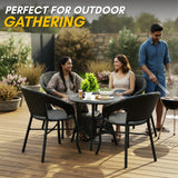 5-Piece Outdoor Rattan Wicker Patio Bistro Set