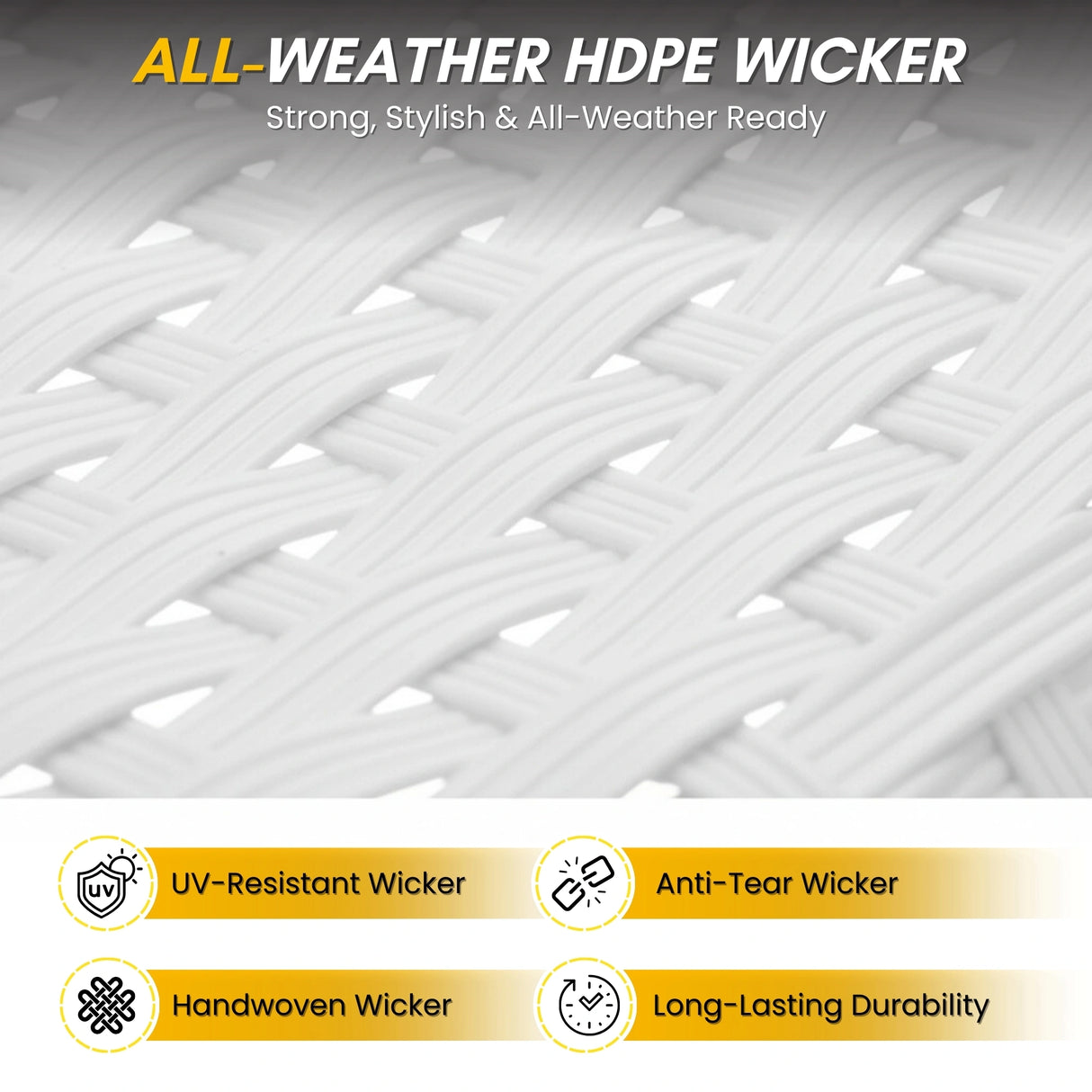 5-Piece Outdoor Rattan Wicker Patio Bistro Set