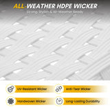 5-Piece Outdoor Rattan Wicker Patio Bistro Set