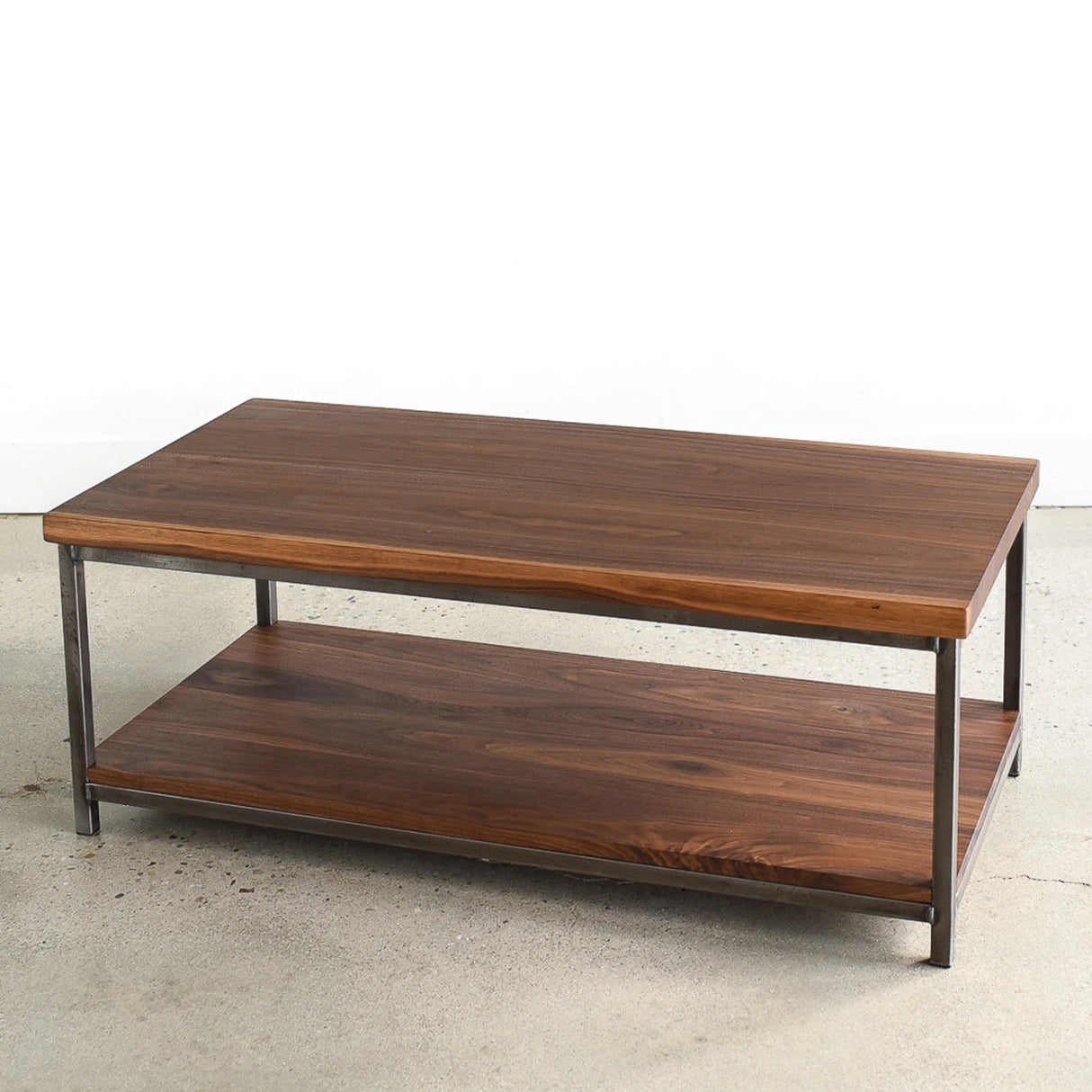 2-Tier Natural Wood Top Center Table