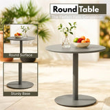 Outdoor Rope Patio Conversation Set with 2 Lounge Chairs & Round Center Table