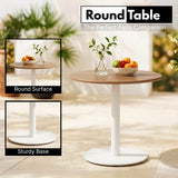 Outdoor Rope Patio Conversation Set with 2 Lounge Chairs & Round Center Table