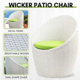 Outdoor Rattan Wicker 3-Piece Conversation Set