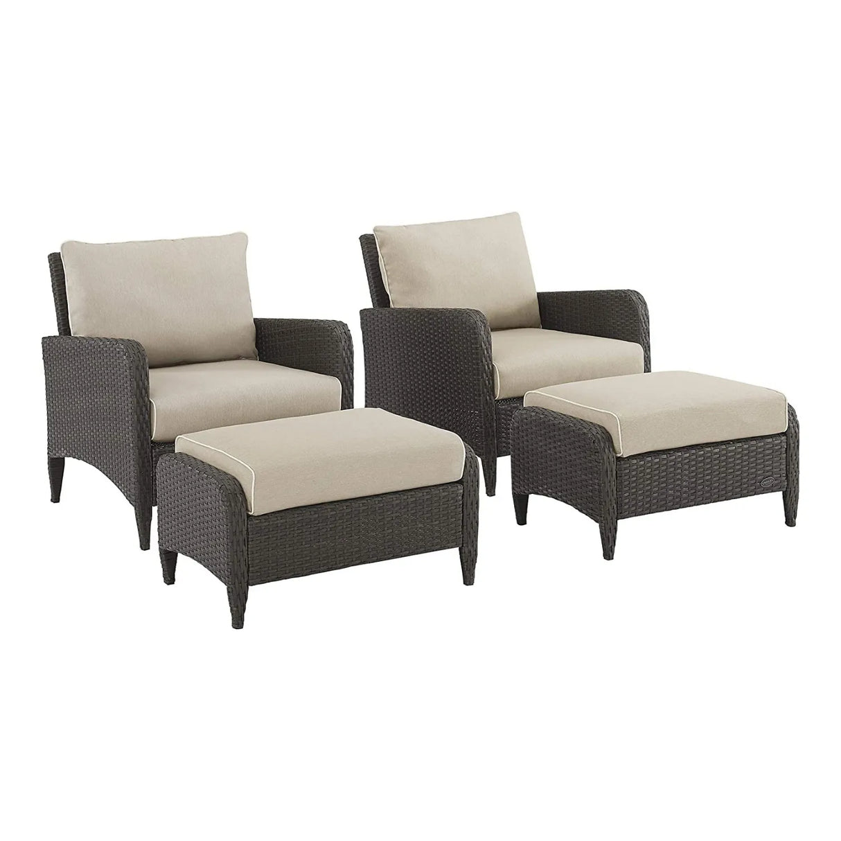 Outdoor 4 Piece Patio Wicker Furniture Set