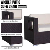 3-Seater Outdoor Rattan Wicker Patio Sofa