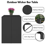 Outdoor Rattan Wicker Bar Table