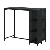 Outdoor Rattan Wicker Bar Table with High-Top Design