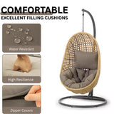 Hanging Egg Swing Chair (Beige and Dark Grey)