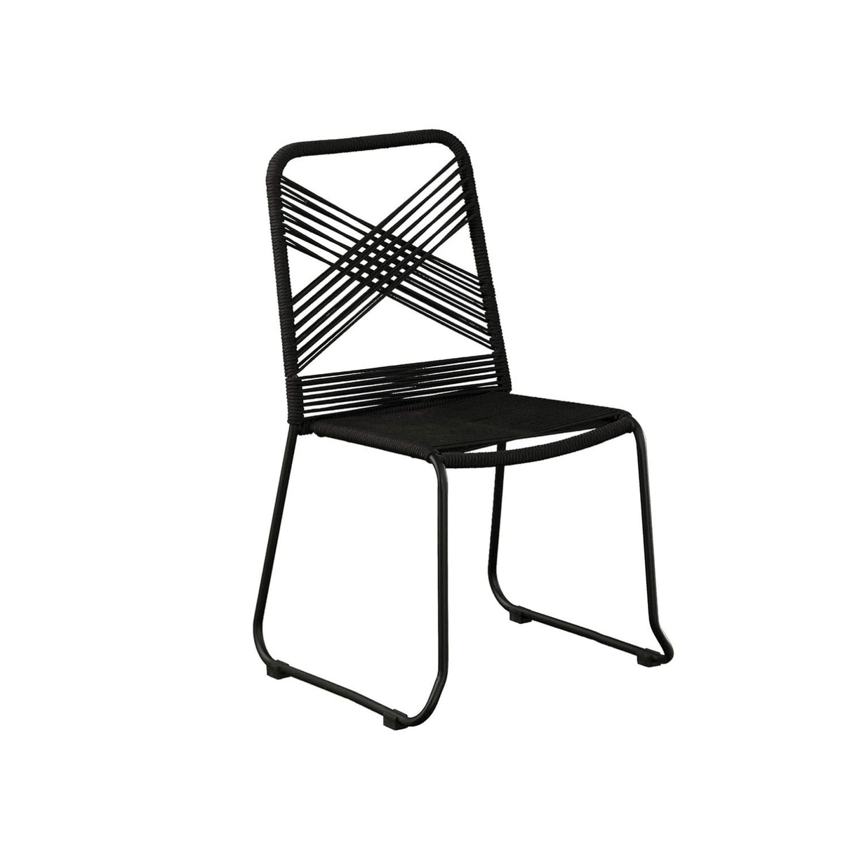 Outdoor Black Rope Chairs