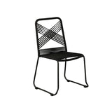 Outdoor Black Rope Chairs