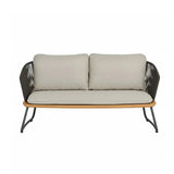 Outdoor Rope 4-Piece Sofa Set With Wooden Top Table
