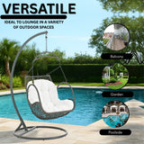 Outdoor Rattan Wicker Hanging Swing Chair with Cushion