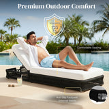 Outdoor All-Weather Rope Lounger Set of 2 (Black & White)