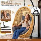 Hanging Egg Swing Chair (Beige and Dark Grey)