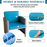 Outdoor 5 Piece Patio Wicker All Weather Sectional Furniture Set