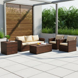 Outdoor 7-Seater Wicker Sectional Sofa Set