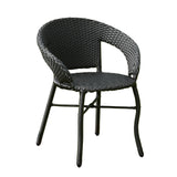 Outdoor Wicker 5-Piece Patio Set with Outdoor Umbrella