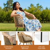 Outdoor Wicker 3-Piece Patio Set