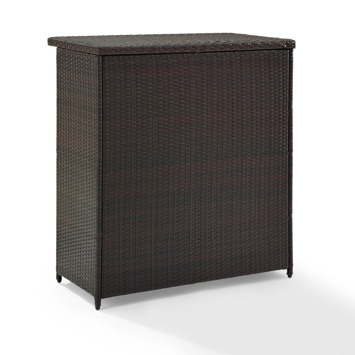 Outdoor Rattan Wicker Bar Table With Storage Selves
