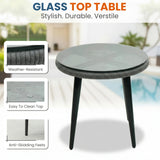 Outdoor 3 Piece All-Weather Rope Patio Set