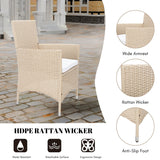 9-Piece Outdoor Rattan Wicker Dinning Table Set