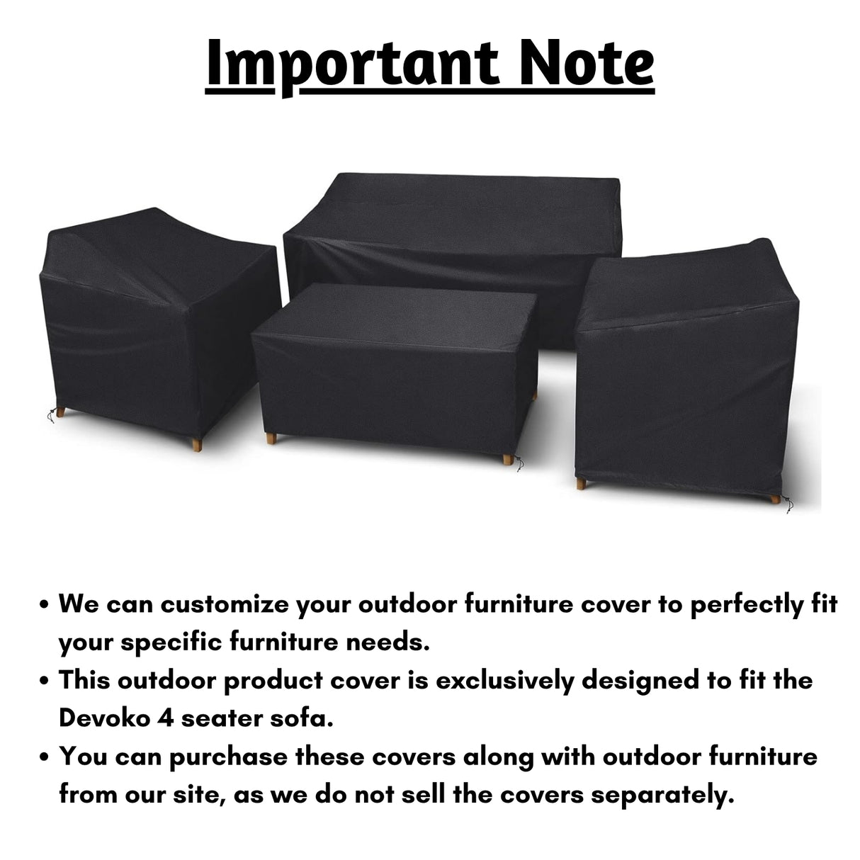 Outdoor Four Seater Sofa Cover