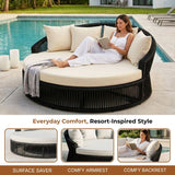 Outdoor Round Rope Daybed Sofa – Unique Design for Poolside