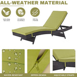 Outdoor Rattan Wicker Chaise Lounger For Poolside
