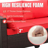3-Seater Outdoor Rattan Wicker Patio Sofa