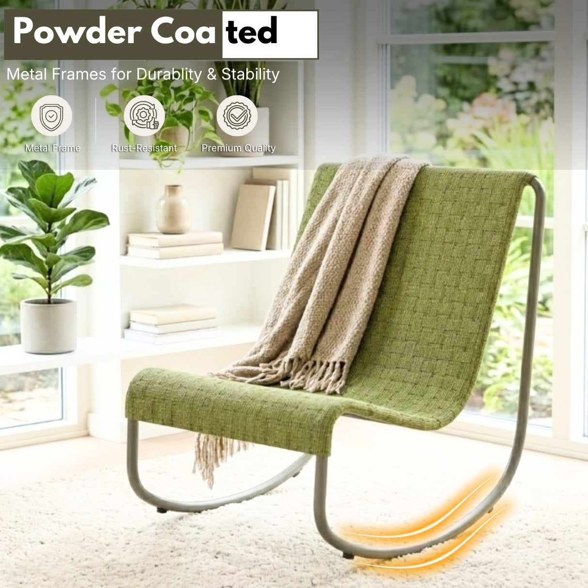 Outdoor Rope Patio Conversation Set with 2 Lounge Chairs & Round Center Table
