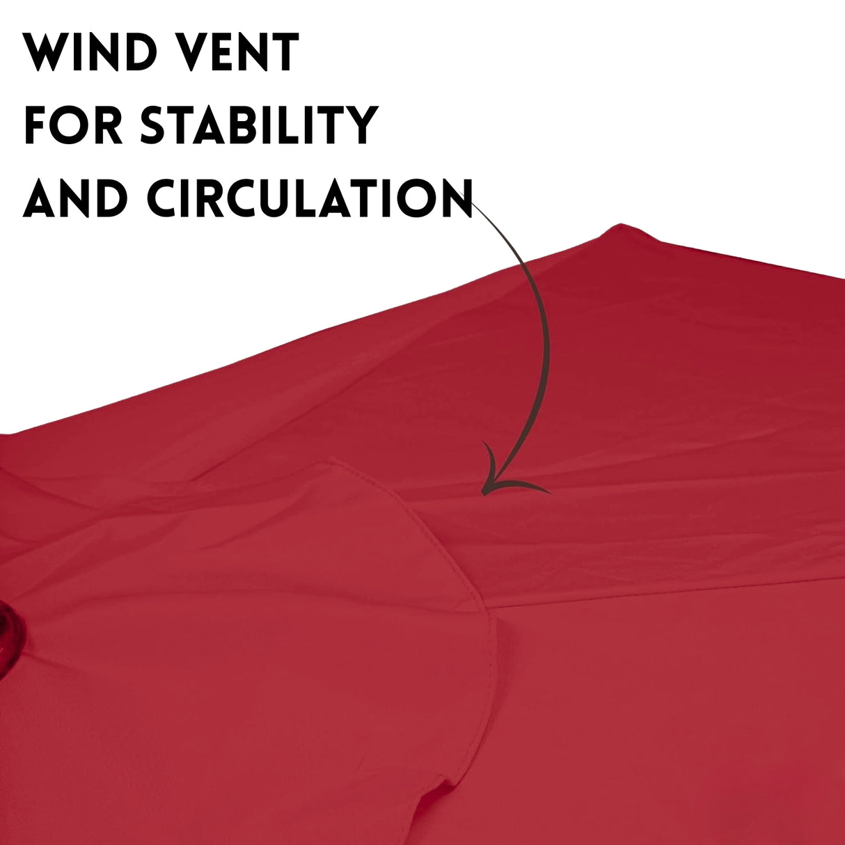9ft Red Color Outdoor Patio Umbrella with Centre Pole