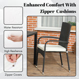 2-Piece Outdoor Rattan Wicker Patio Dining Chairs