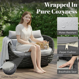 4 Piece Outdoor Rope Sofa Set (Grey & Dark Grey)