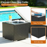 Outdoor Wicker Lounge Chairs Set of 2 With Side Table