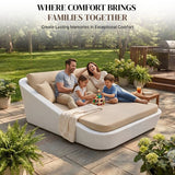 Patio Rattan & Wicker Double Conversation Daybed