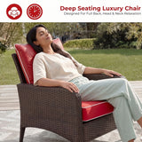 Outdoor 4 Piece Patio Wicker Furniture Set