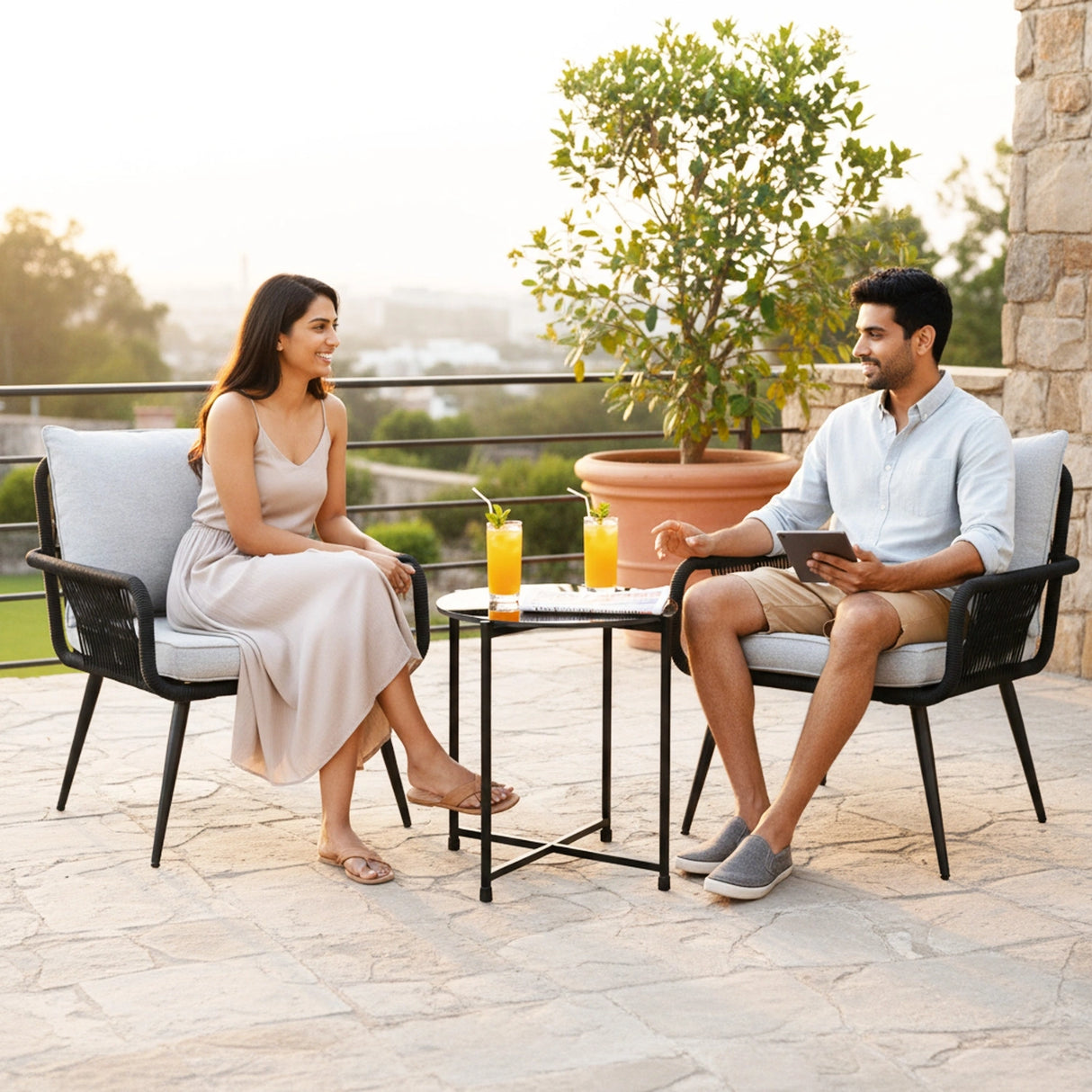 3-Piece Rope Patio Set - Perfect for Outdoor Entertaining