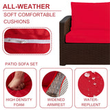 Outdoor 7-Seater Wicker Sectional Sofa Set
