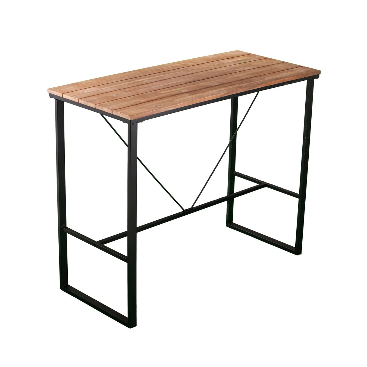 Outdoor Bar Table With Wooden Top