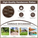 Outdoor 7-Seater Wicker Sectional Sofa Set