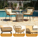 Outdoor Patio Garden 3 Piece All Weather Resistant Furniture Set