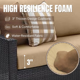 Outdoor All-Weather Rattan Wicker Three Seater Sofa