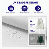 15FT Double-Sided Outdoor Patio Umbrella with Granite Base (White)