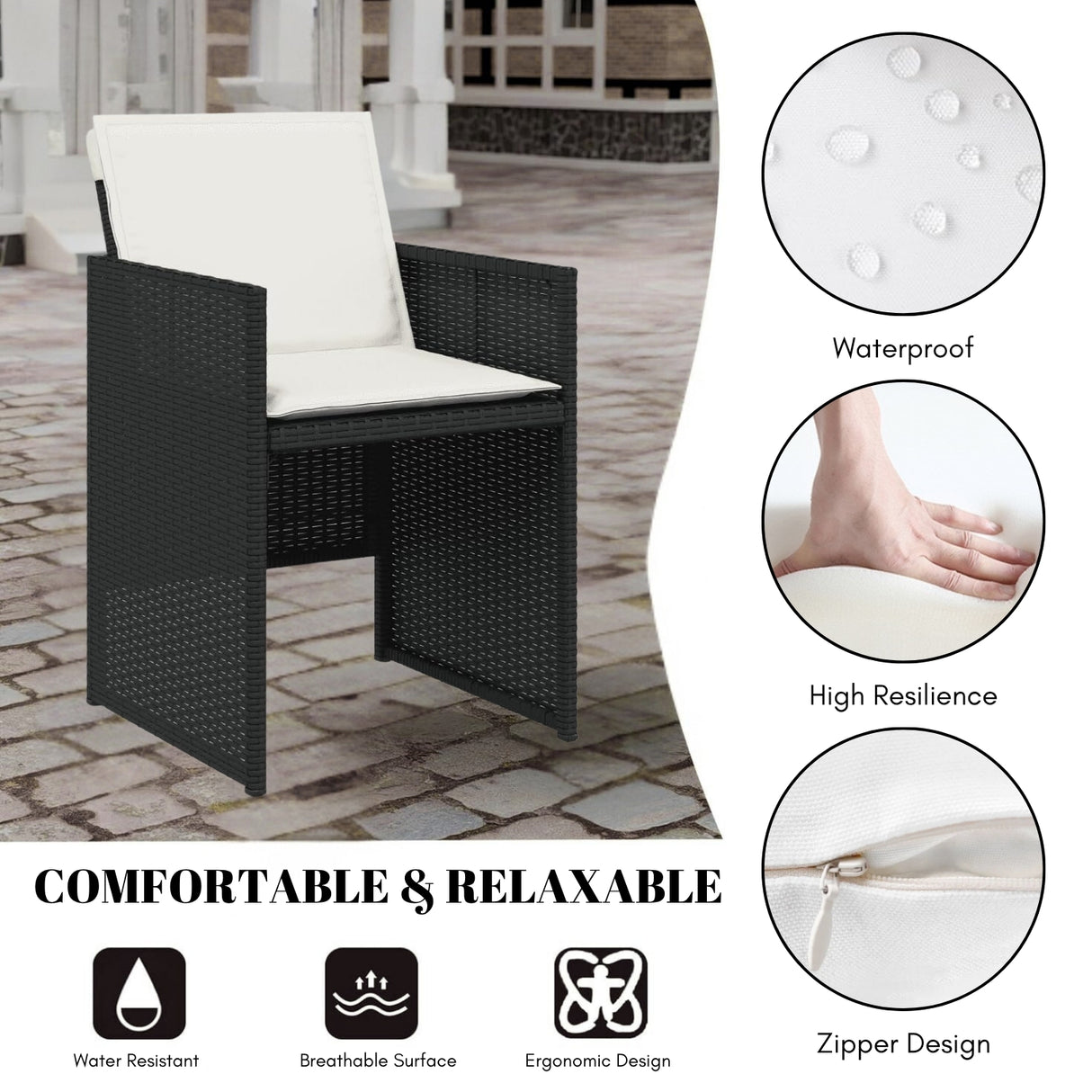 All Weather Wicker Patio Dinning Table Set